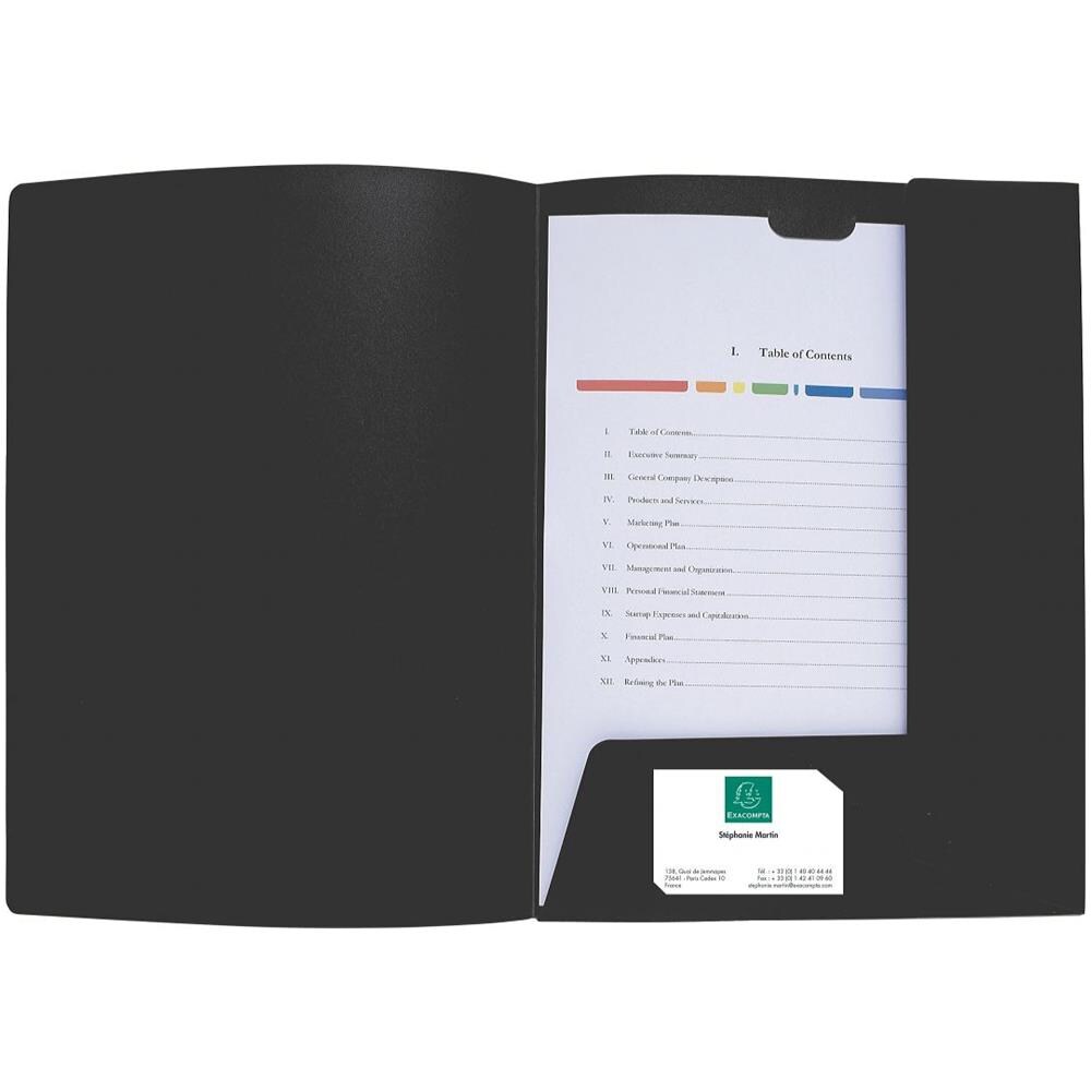 Cartocom, A4, PP, 10Pcs. , Nero - Foto 2