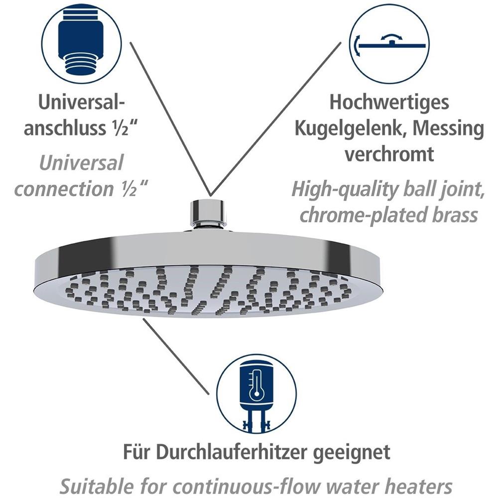 Soffitto Da Pioggia 200 Mm Cromato, - Foto 7