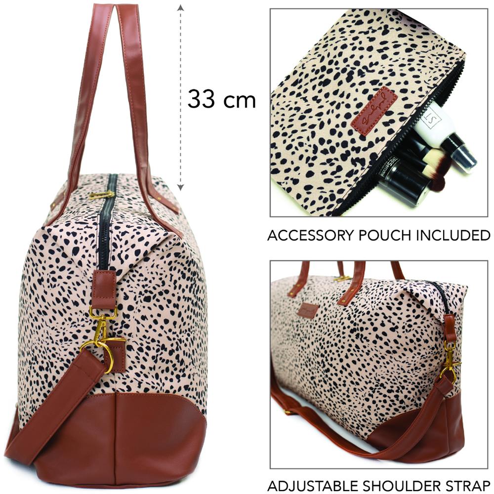 Luna Duffel - 54 Cm - 37l - Borsa Da Viaggio - Borsa Da Toilette Con Cerniera Inclusa (cheetah Spot)  - Foto 8