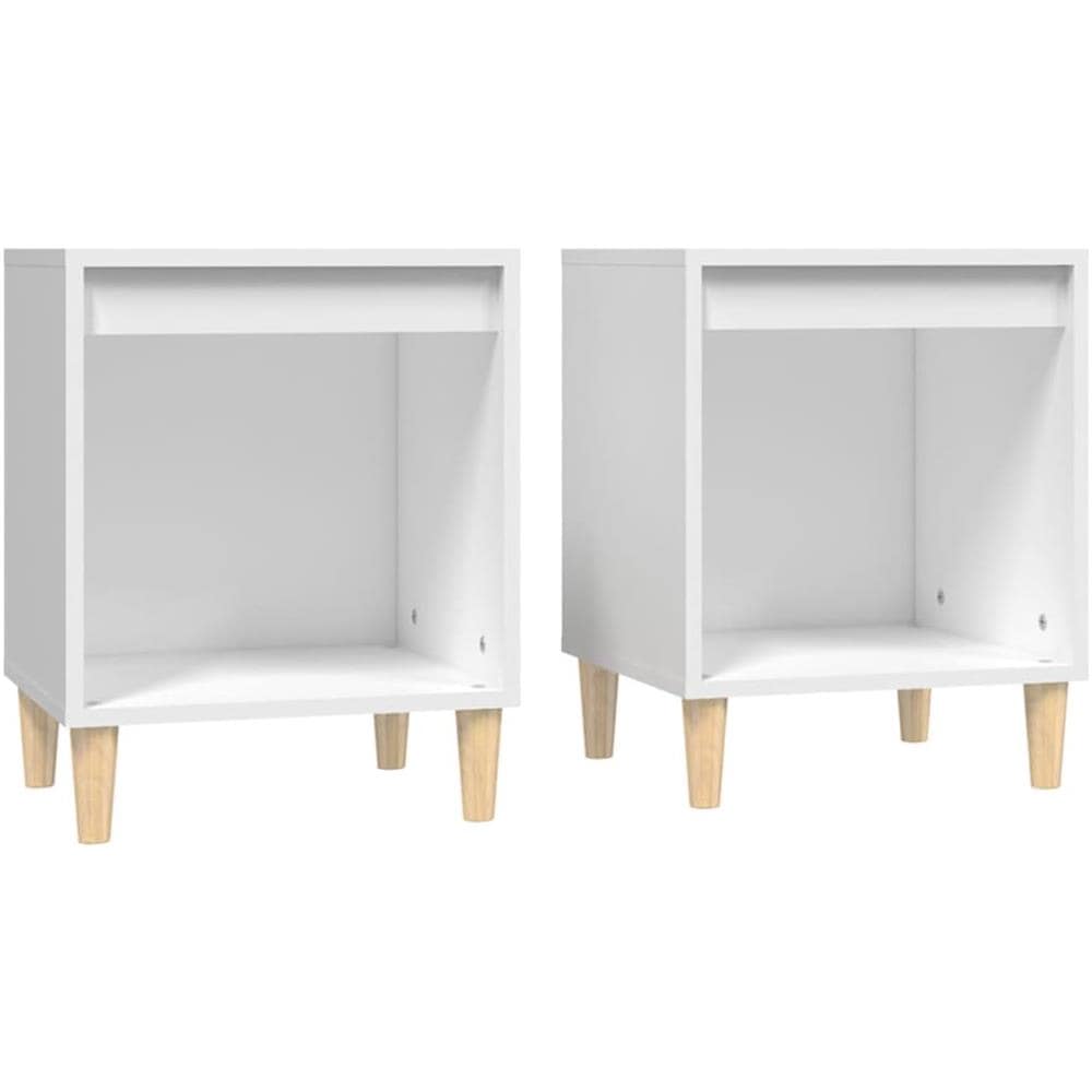 Comodini 2 Pz In Bianco 40x35x50 Cm - Foto 2