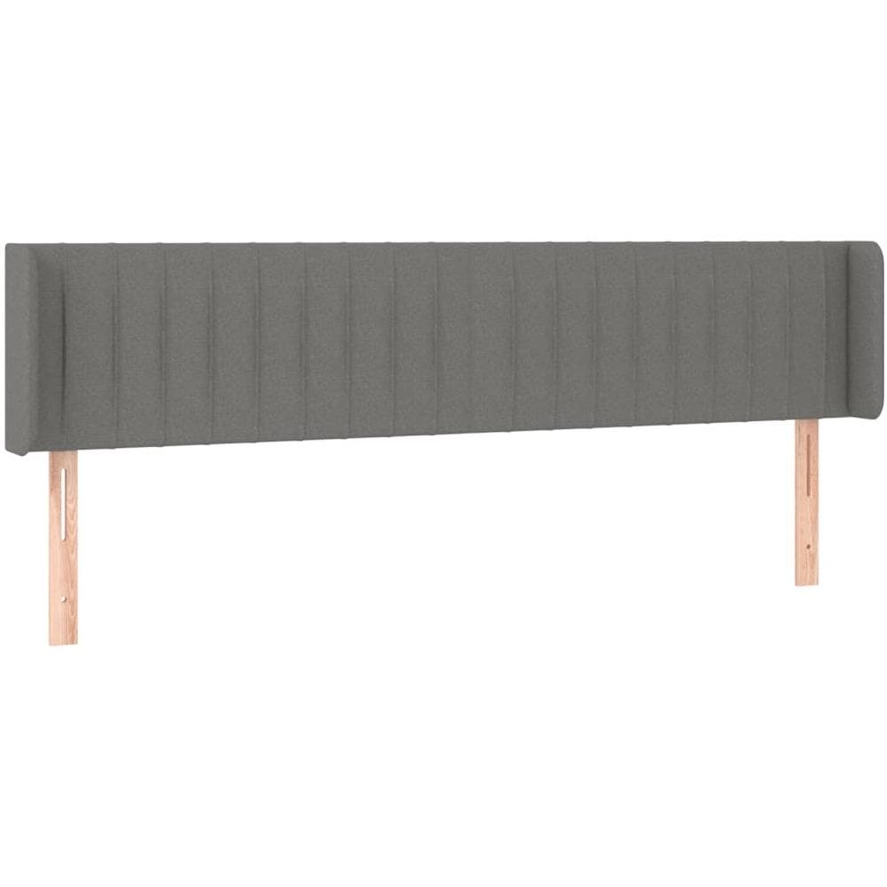 Testiera A Led Grigio Scuro 163x16x78/88 Cm In Tessuto - Foto 3