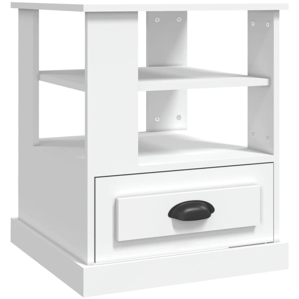 Tavolino Bianco 50x50x60 Cm In Legno Multistrato - Foto 2