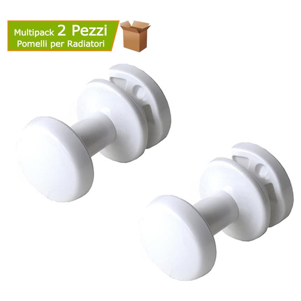 Pomelli Appendini Bianchi Ideali Per Radiatori Confezione Da 2 Pezzi - Foto 1