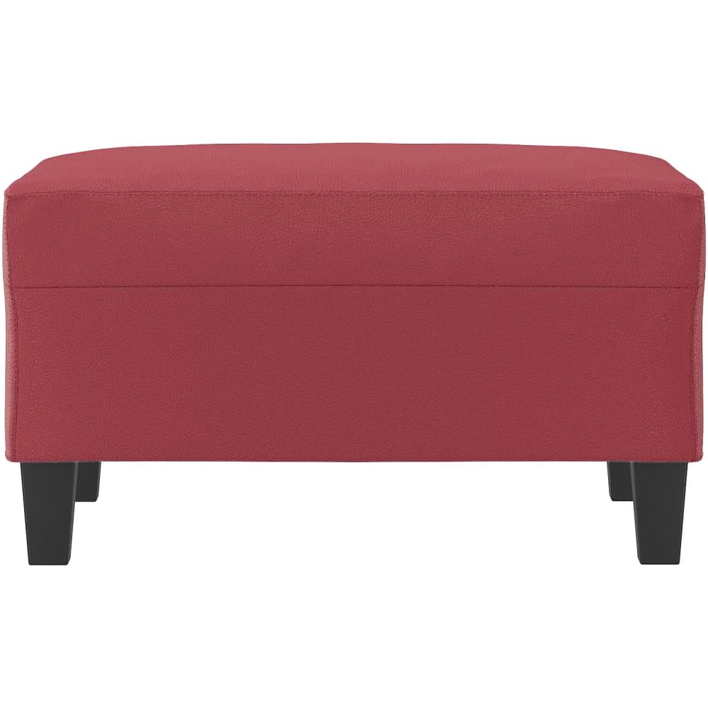 Poggiapiedi Rosso Vino 70x55x41 Cm In Similpelle - Foto 3