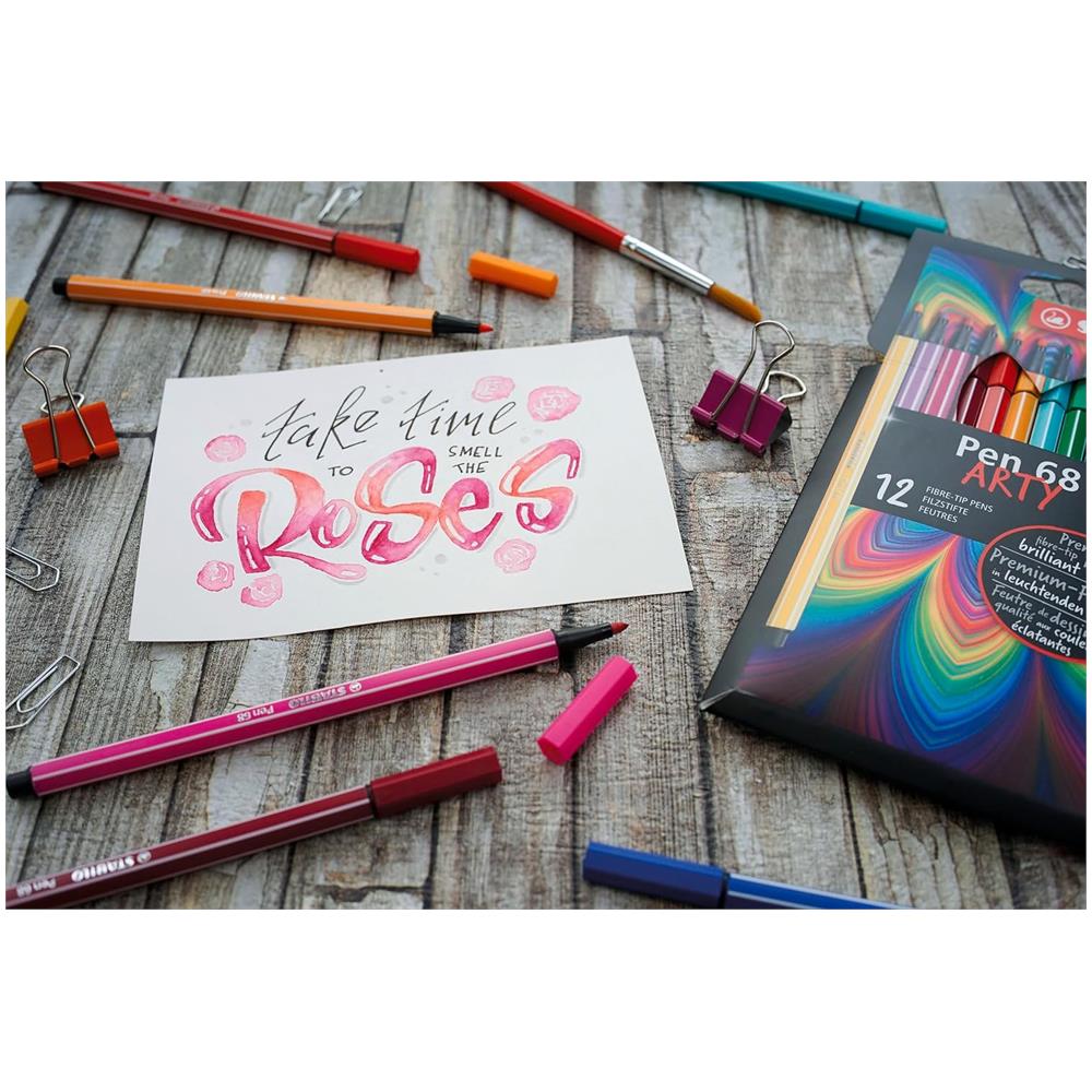 Pen 68 - Pennarello Premium - ARTY - Scatola in Metallo da 30 - Colori Assortiti - Foto 8