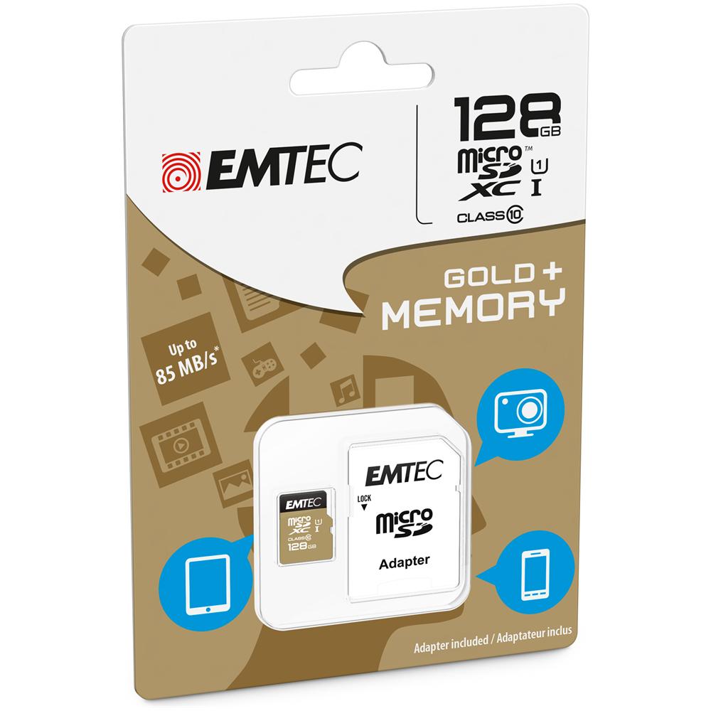 micro sdxc 128gb class 10 gold + con adattatore - Foto 1
