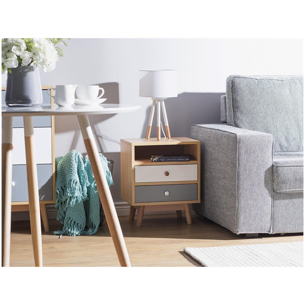 Comodino A Due Cassetti Marrone Fargo - Foto 2