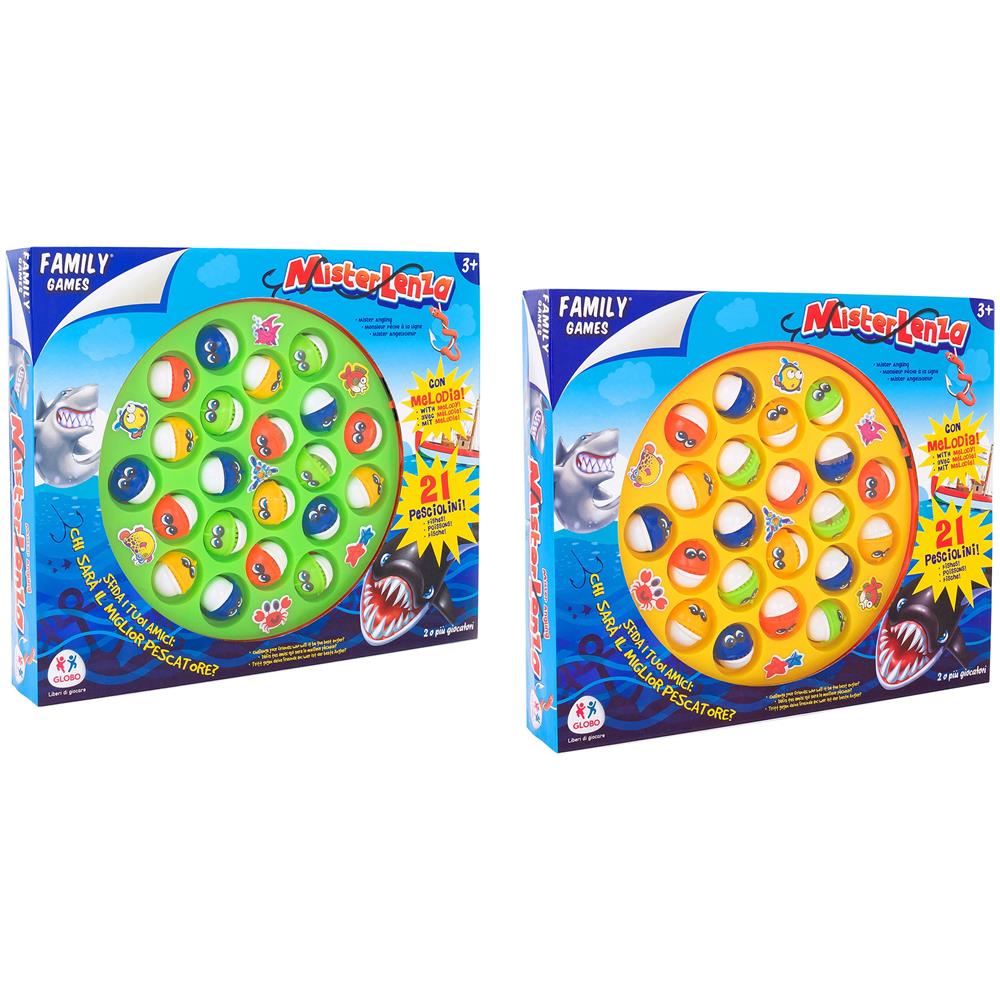 Family Games- Gioco Pesca B / o Con 21 Pesci / 4 Canne / musica, 38159 - Foto 1