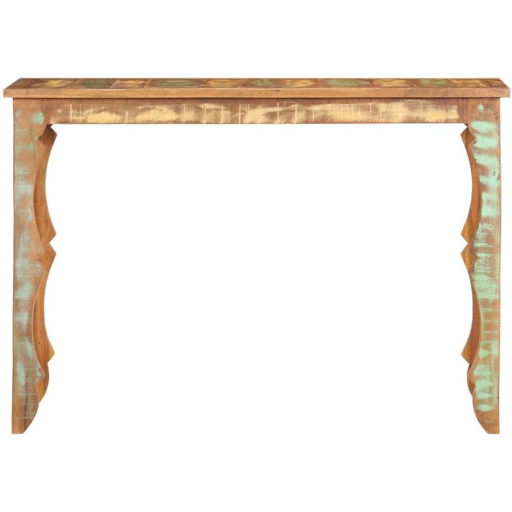 Tavolo Consolle 110x40x76 Cm In Legno Massello Di Recupero - Foto 2
