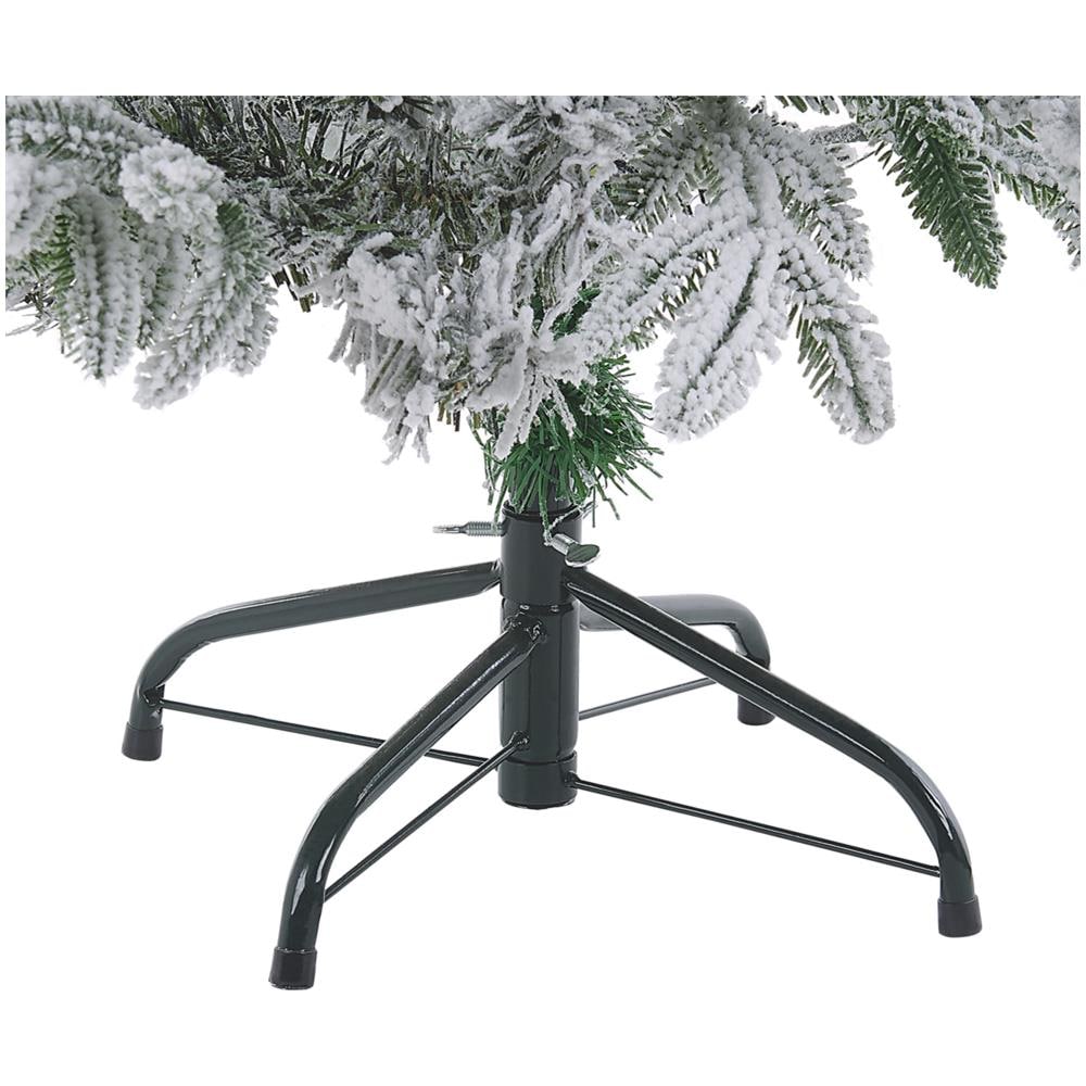 Albero Di Natale Artificiale Ricoperto Di Neve 180 Cm Bianco Bassie - Foto 2
