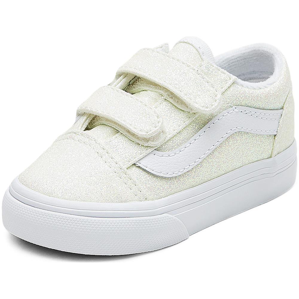 Scarpe Old Skool V Uv Glitter Taglia 24 Codice Vn0a38jn3ua Bianco - Foto 6
