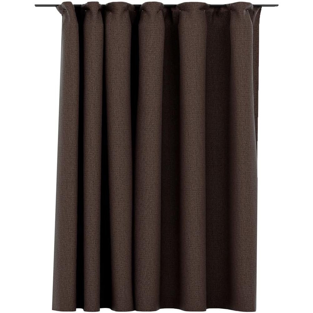 Tenda Oscurante Effetto Lino con Ganci Talpa 290x245 cm - Foto 1