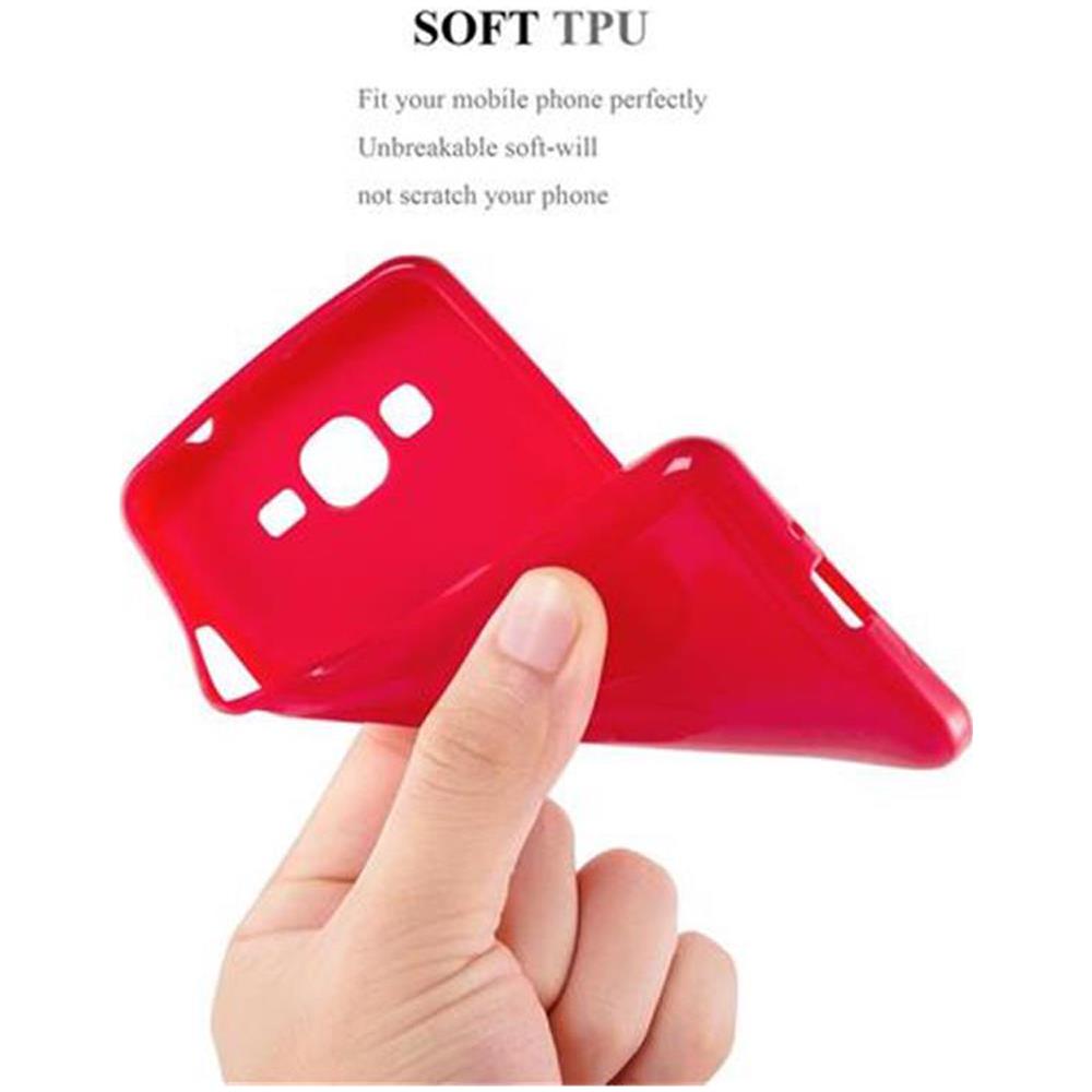 Custodia Compatibile Con Samsung Galaxy Grand Prime In Jelly Rosso - Coperchio Protettivo In Silicone Tpu Flessibile - Foto 6