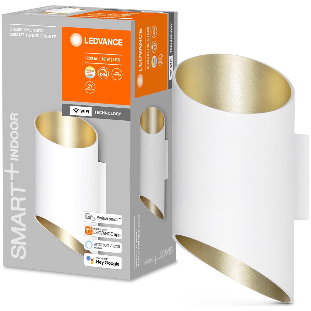 Applique Da Parete Led 12w Smart+ Wi-fi Ledvance 4058075574212 Bianco 200x95x127 Mm Alluminio, pc - Foto 4