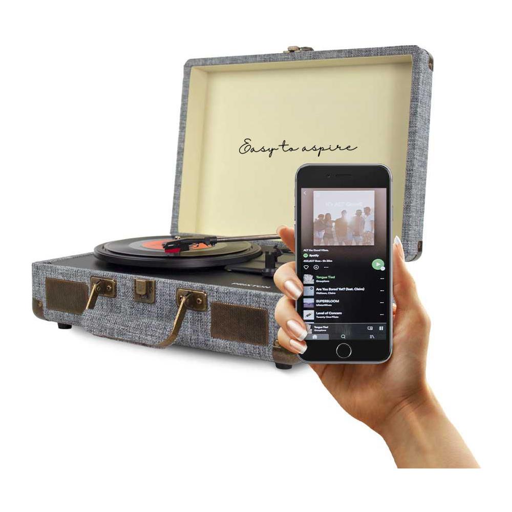 Giradischi Vintage VC400 Lettore e Convertitore di Vinili Bluetooth USB Radio FM 2 Altoparlanti Integrati Colore Grigio - Foto 2