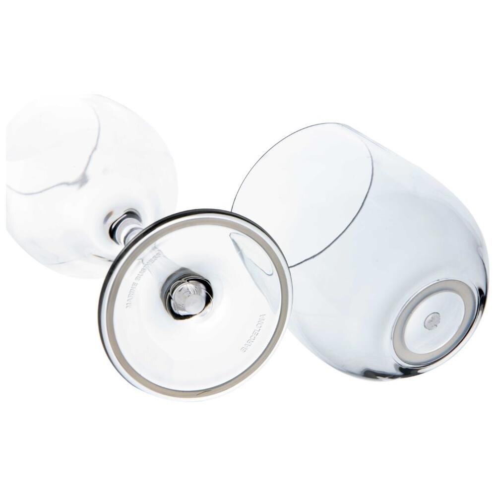 Bicchieri Realizzati In Tritan, Materiale Plastico Infrangibile Ad Alta Trasparenza E Brillantezza Dotati Un Anello Antiscivolo Alla Base Che Ne Impedisce Lo Scivolamento Sul Tavolo. Capacità Ml 591 - Foto 2