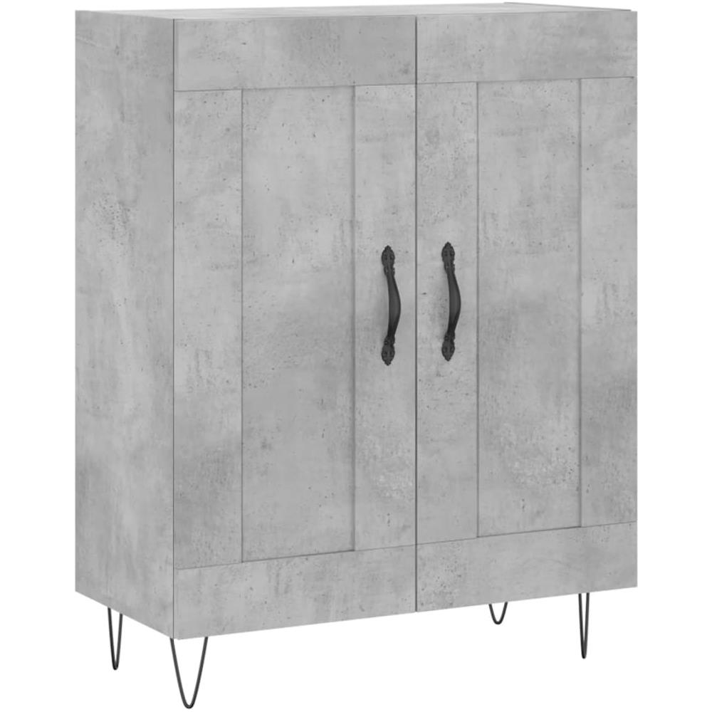 Credenza Grigio Cemento 69,5x34x90 Cm In Legno Multistrato - Foto 2