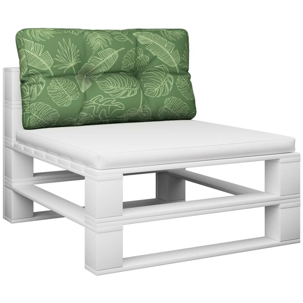 Cuscino Per Pallet Con Motivo A Foglie 70x40x12 Cm In Tessuto - Foto 3