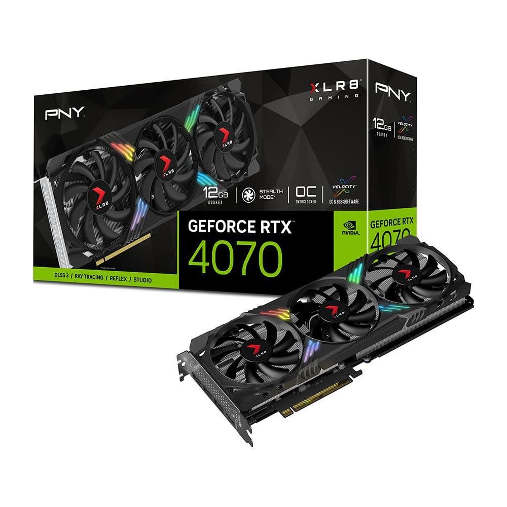 VGA GEFORCE RTX 4070 SUPER, RTX 4070 SUPER 12GB XLR8 GAMING VERTO TRIPLE FAN OC DLSS 3 - Foto 1