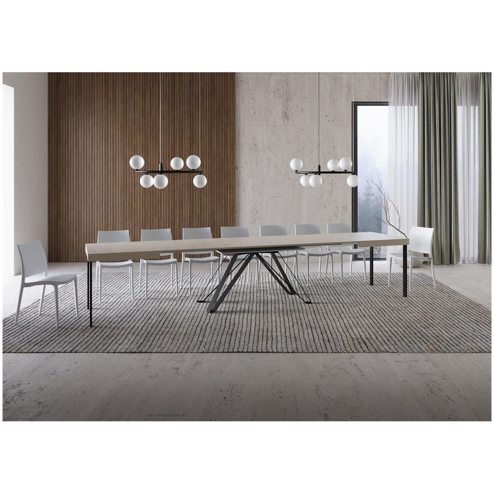 Tavolo allungabile 90x160/420 cm Terium cashmere gambe antracite - Foto 4