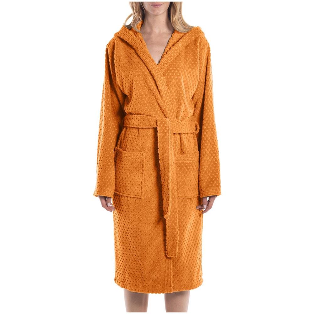 Accappatoio Con Cappuccio Sirena In Cotone Colore Arancio 1 Misura M - Foto 2