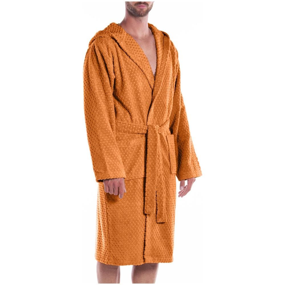 Accappatoio Con Cappuccio Sirena In Cotone Colore Arancio 1 Misura M - Foto 1