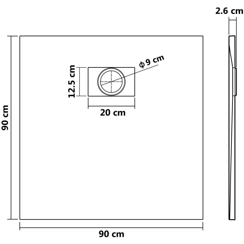 Piatto Doccia In Smc Bianco 90x90 Cm - Foto 7