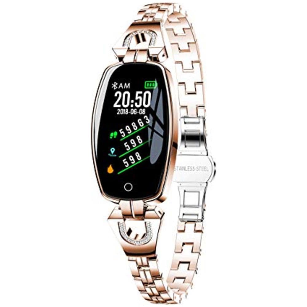 Smart Lux Resistente all’Acqua IP67 Display TFT Bluetooth per Fitness con Contapassi e Cardiofrequenzimetro Colore Oro - Italia - Foto 2