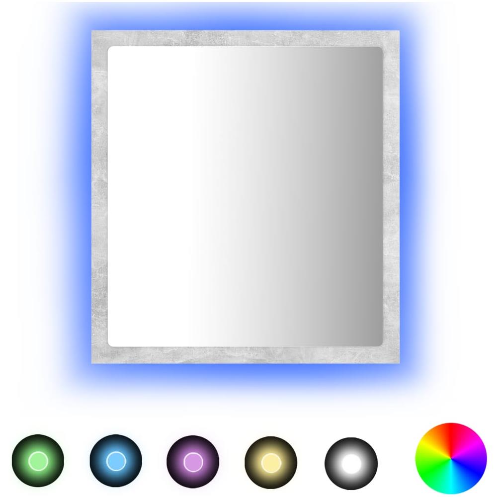 Specchio da Bagno a LED Grigio 40x8,5x37 cm in Acrilico - Foto 1
