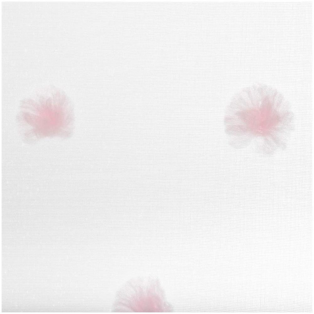 Tenda Per Finestra Per Cameretta Dei Bambini Con Stampa In Pompon Rosa, 140 X 240 Cm - Foto 2