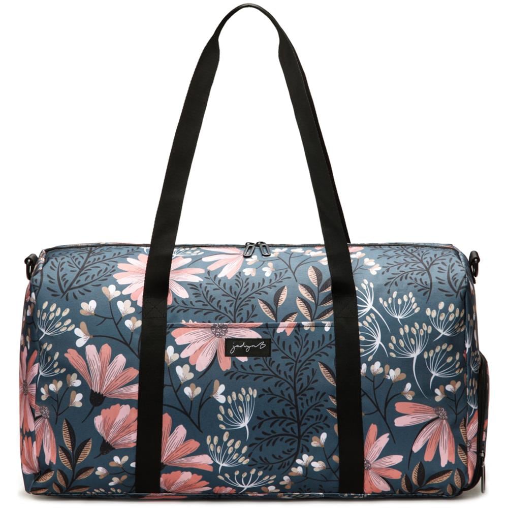 Weekender Bag - 56 Cm. / 52l - Borsa Da Viaggio / Borsa Sportiva / Da Ginnastica Con Tasca Per Scarpe (navy Floral)  - Foto 1