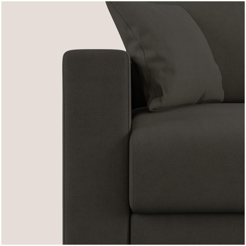 Kafka Divano Letto Angolare In Morbido Tessuto Impermeabile T02 Nero 262 Cm Sinistro (mat. 120x197) - Foto 5