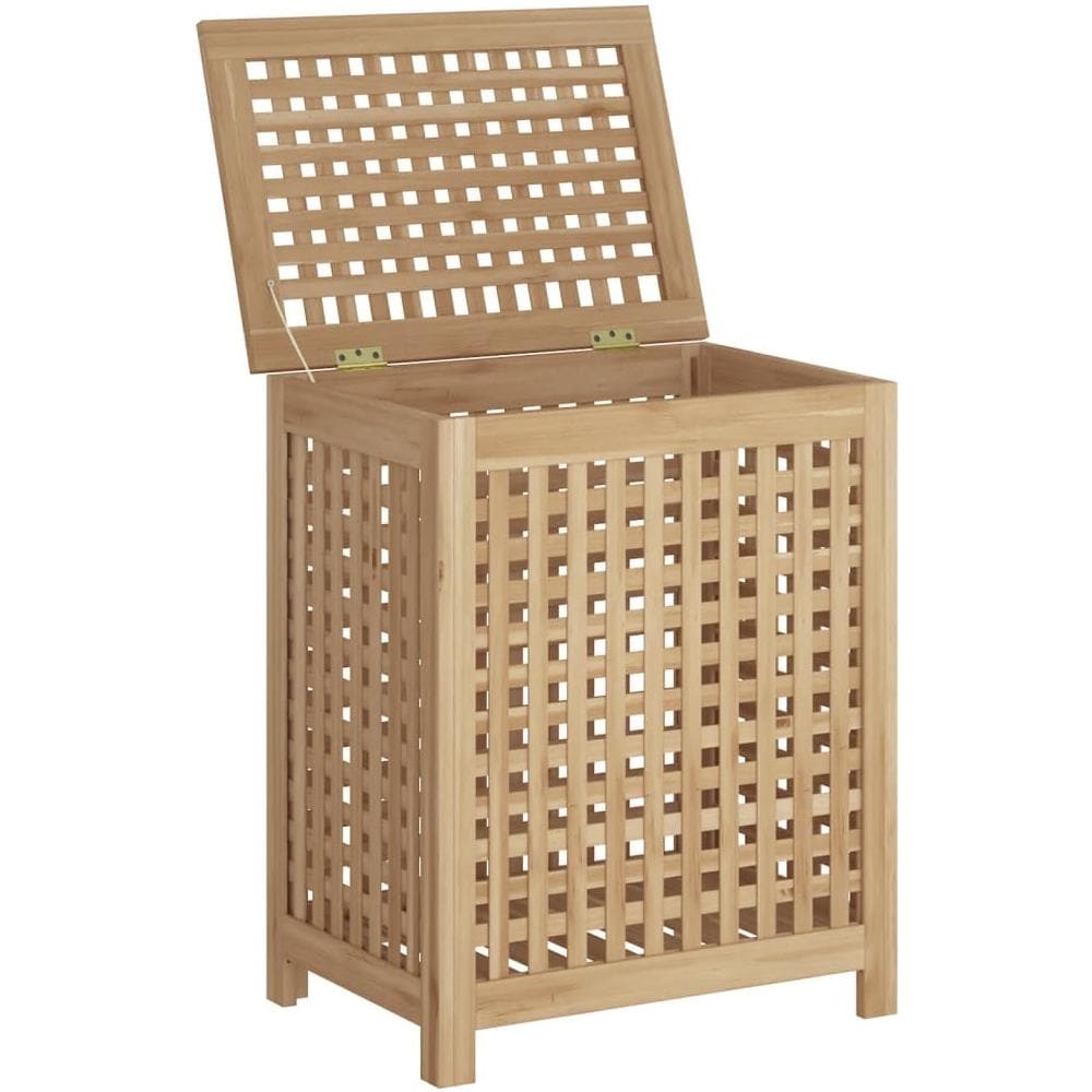 Cesto Del Bucato 50x35x60 Cm In Legno Massello Di Teak - Foto 1