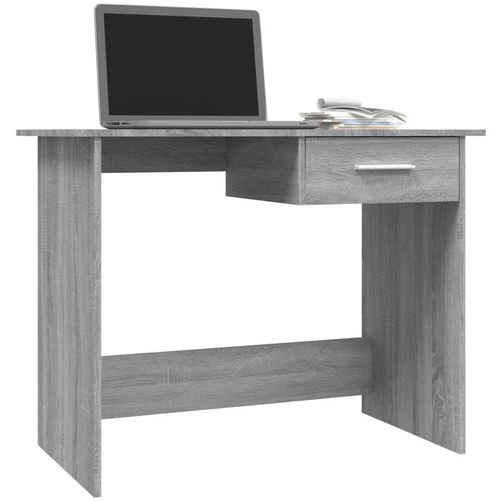 Scrivania Grigio Sonoma 100x50x76 Cm In Legno Multistrato - Foto 3