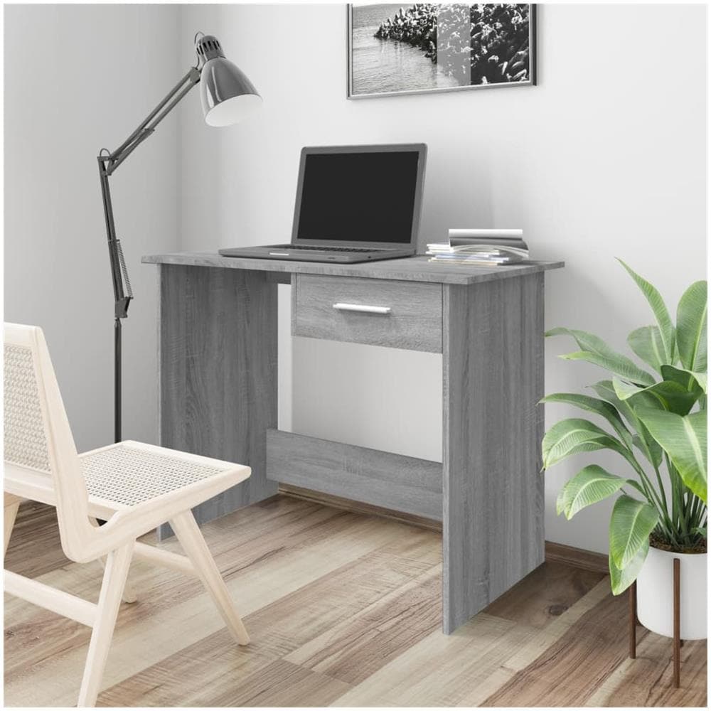 Scrivania Grigio Sonoma 100x50x76 Cm In Legno Multistrato - Foto 1