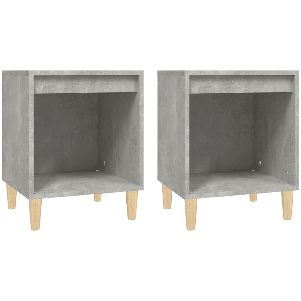 Comodini 2 Pz Grigio Cemento 40x35x50 Cm - Foto 2