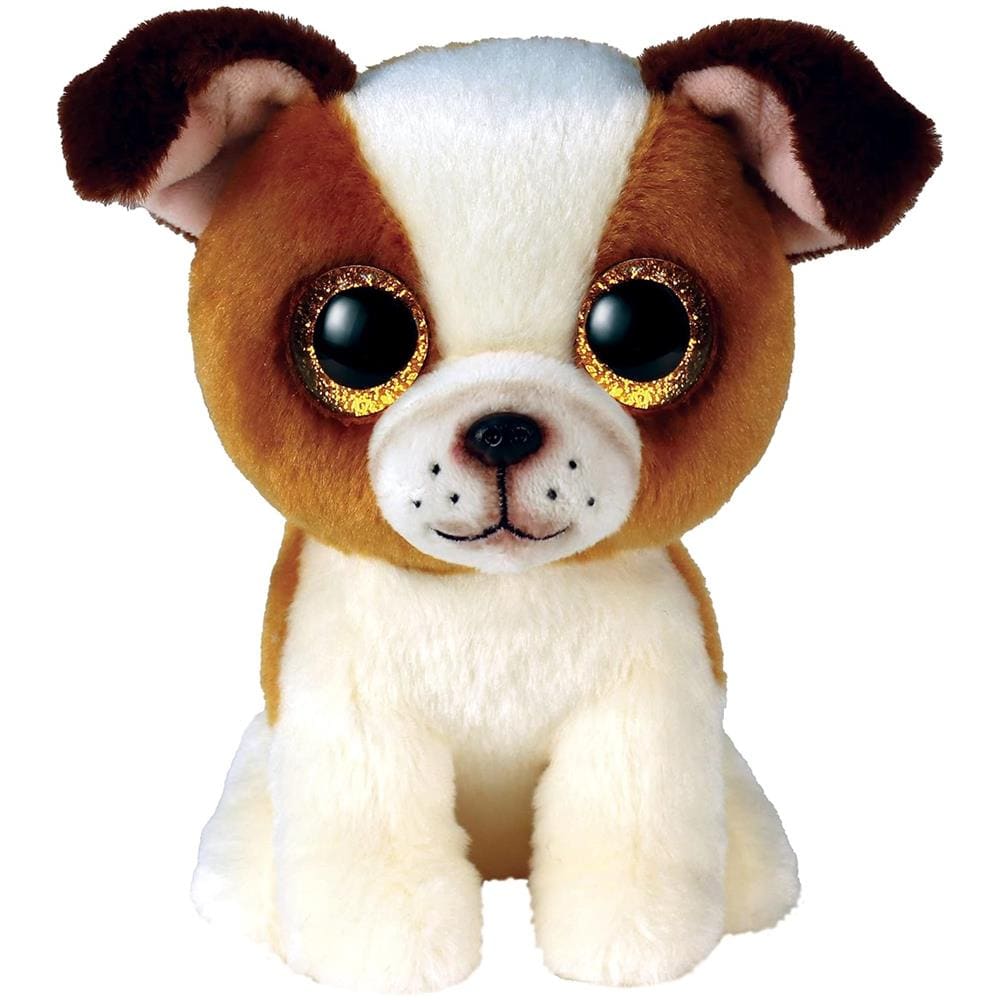 Peluche Beanie Boos Cane Hugo 15 Cm Bianco e Marrone - Foto 1