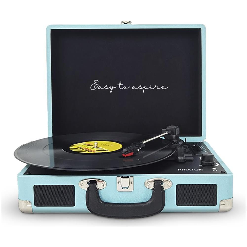 Giradischi Vintage VC400 Lettore e Convertitore di Vinili Bluetooth USB Radio FM 2 Altoparlanti Integrati Colore Azzurro - Foto 1