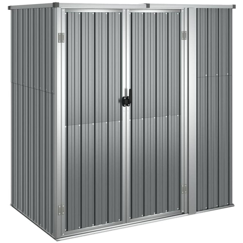 Capanno per Attrezzi Grigio 161x89x161 cm in Acciaio Zincato - Foto 2