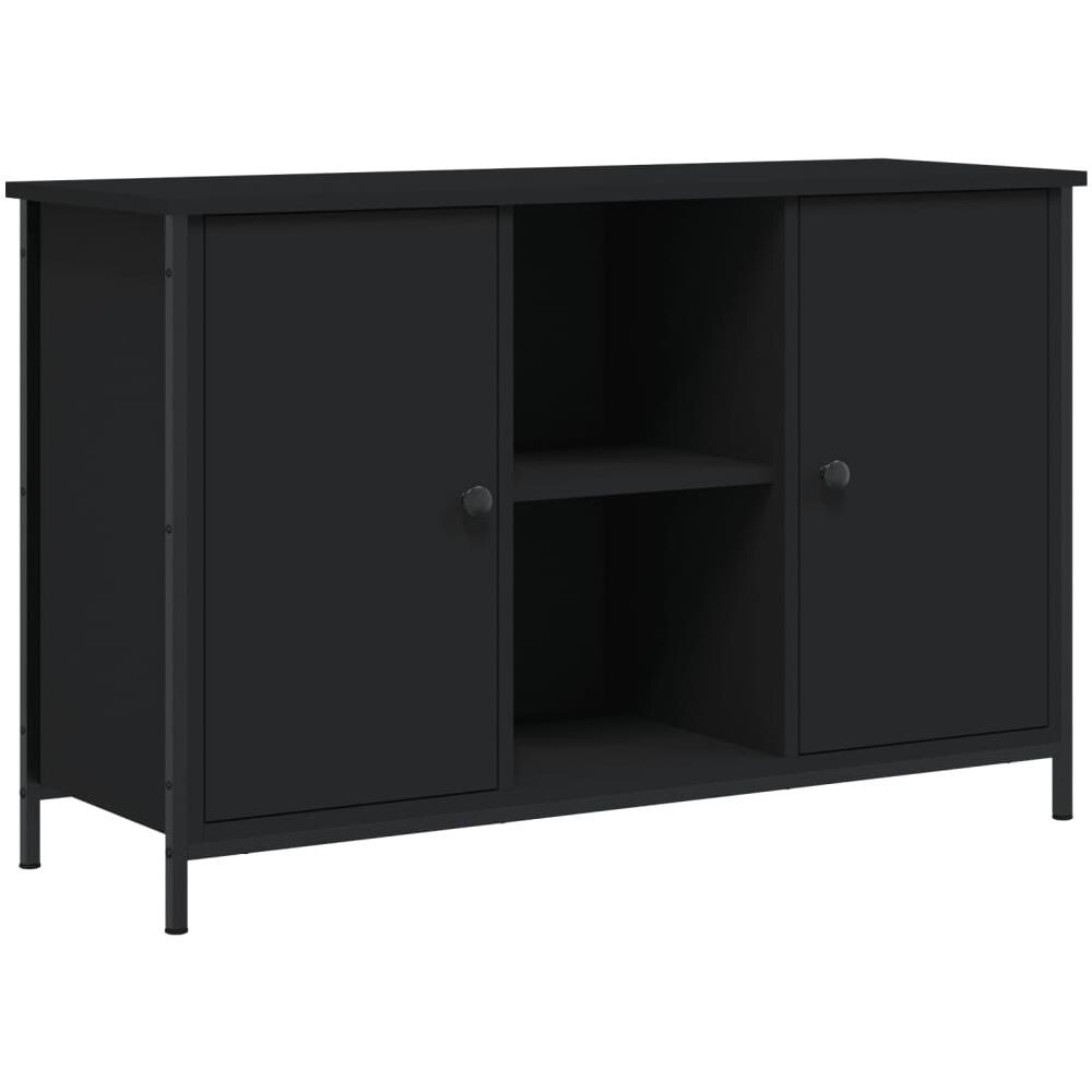 Mobile Porta Tv Nero 100x35x65 Cm In Legno Multistrato - Foto 2