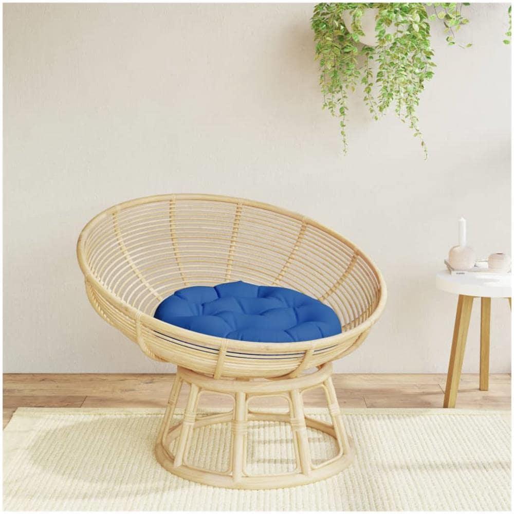 Cuscino Rotondo Blu Reale 60x11 Cm In Tessuto Oxford - Foto 1