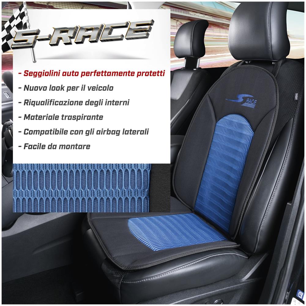 Coprisedili Auto S-race Blu - Foto 2
