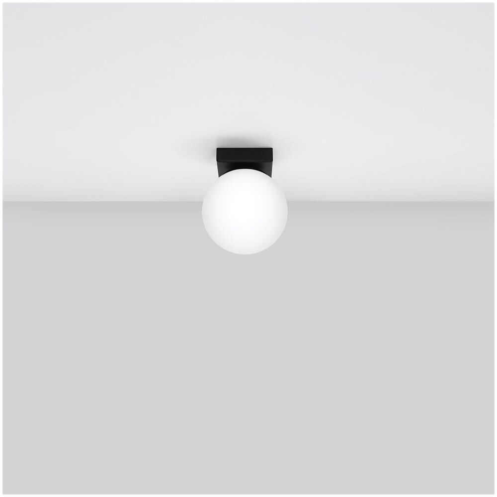 Lampada Da Soffitto Yoli 1 Nero Sl. 1151 - Moderno Lampade Da Soffitto Nero 14.5x12x12 Cm - Foto 2