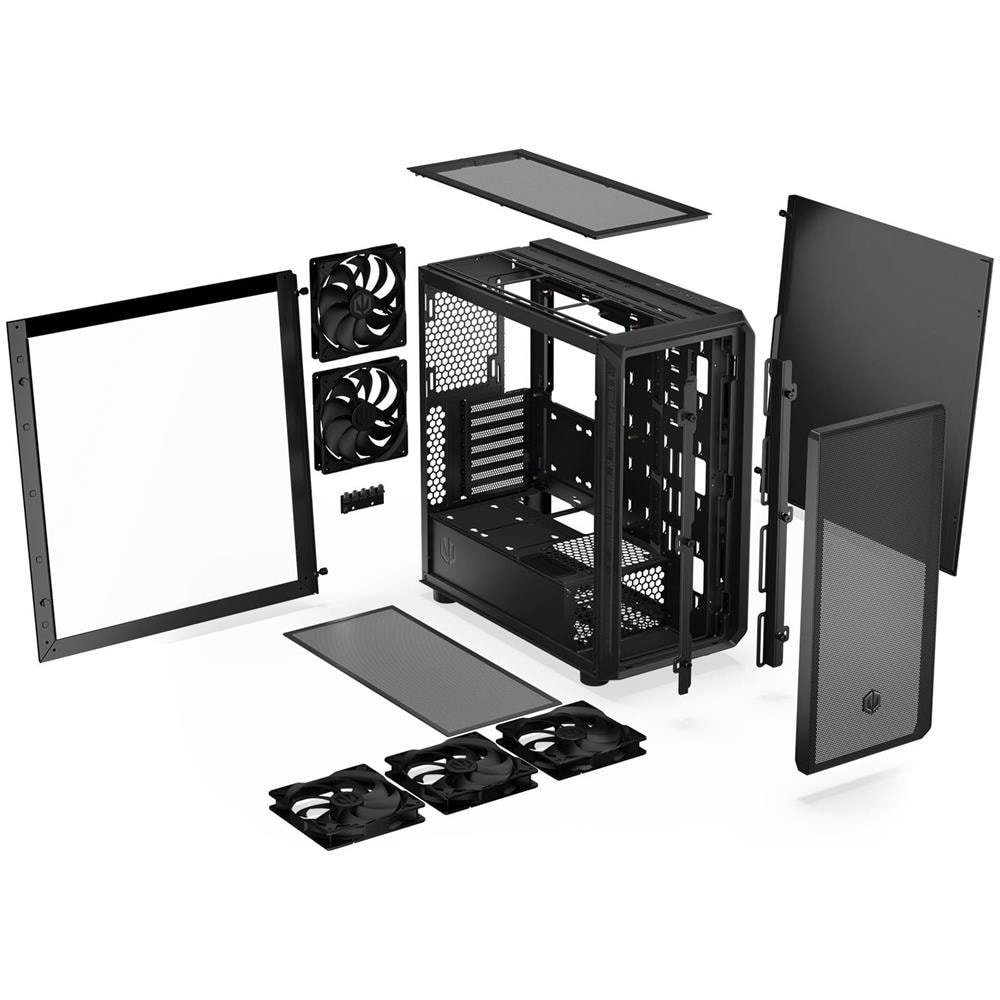 Case ARX 700 AIR Full Tower ATX, micro ATX, Mini-ATX 2 Porte USB 2.0 Colore Nero (Finestrato) - Foto 7