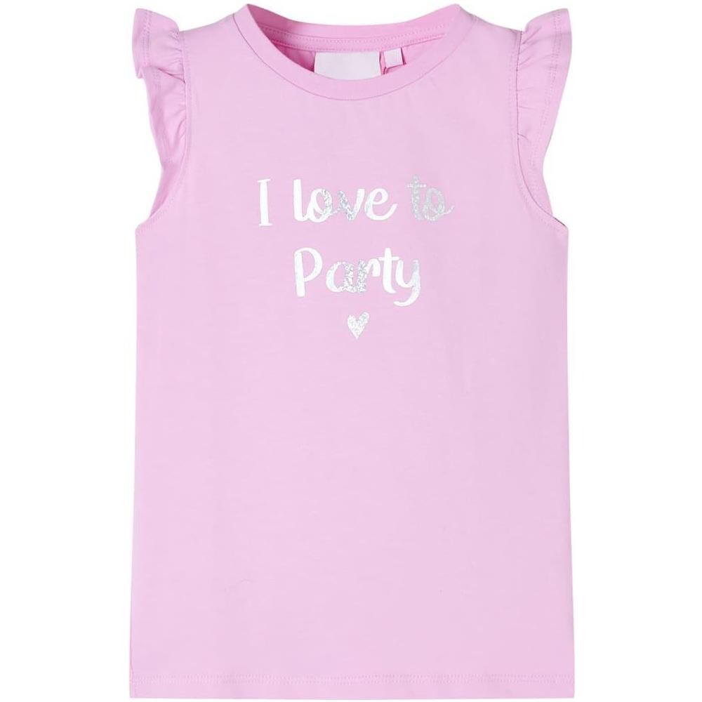 Maglietta da Bambina con Maniche Volant Lilla 104 - Foto 1