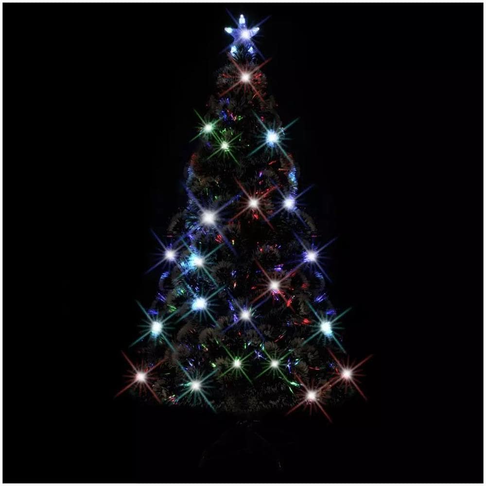 Albero di Natale Preilluminato con Supporto 210 cm Fibra Ottica - Foto 2