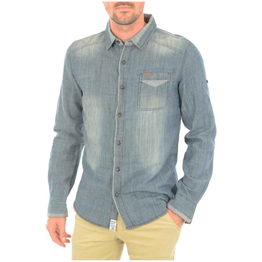 Camicia maniche lunghe Metal Uomo, Blu, S - Foto 1