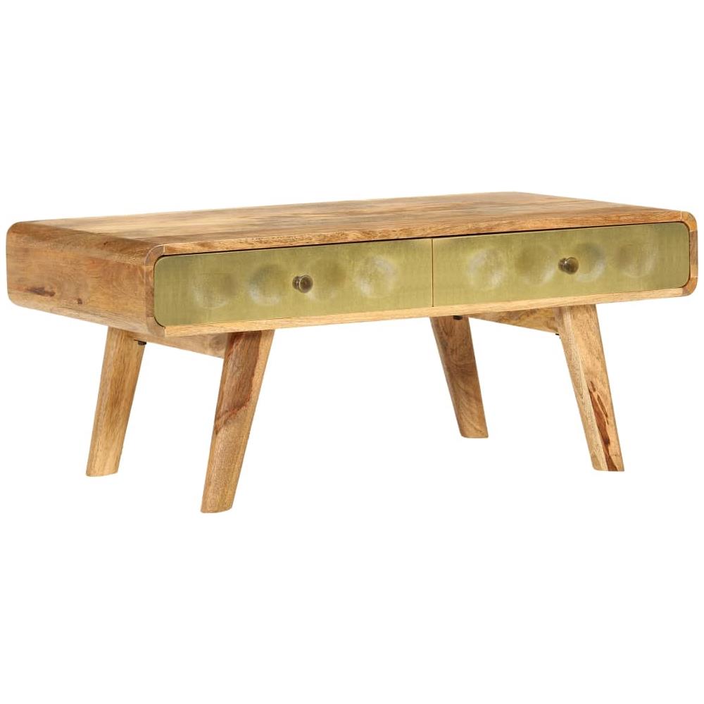 Tavolino Da Caffè In Legno Di Mango 90x50x40 Cm - Foto 1