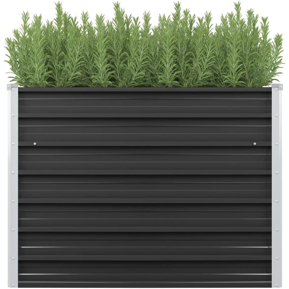 Fioriera per Giardino Antracite 100x40x77 cm in Acciaio Zincato - Foto 1