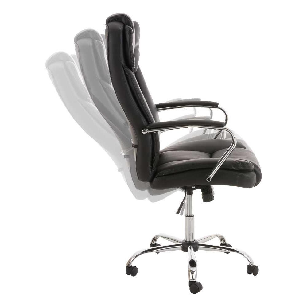 Sedia Ufficio Xanthos XXL in Similpelle - Poltrona Ergonomica Carico Max 210 kg - Sedia Studio Imbottita E Regolabile - Poltrona Pc Rinforzata Nero - Foto 2